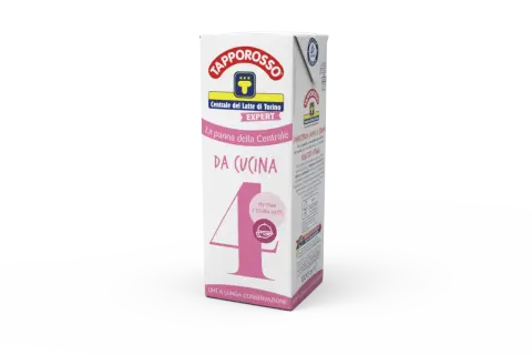 Confezione di panna da cucina Tapporosso Expert, ideale per primi e secondi piatti, per ricette cremose e gustose.