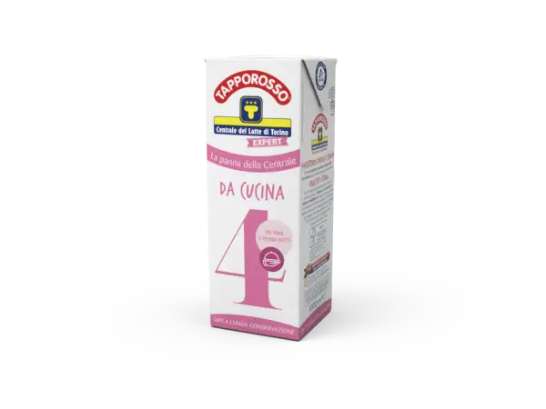 Confezione di panna da cucina Tapporosso Expert, ideale per primi e secondi piatti, per ricette cremose e gustose.
